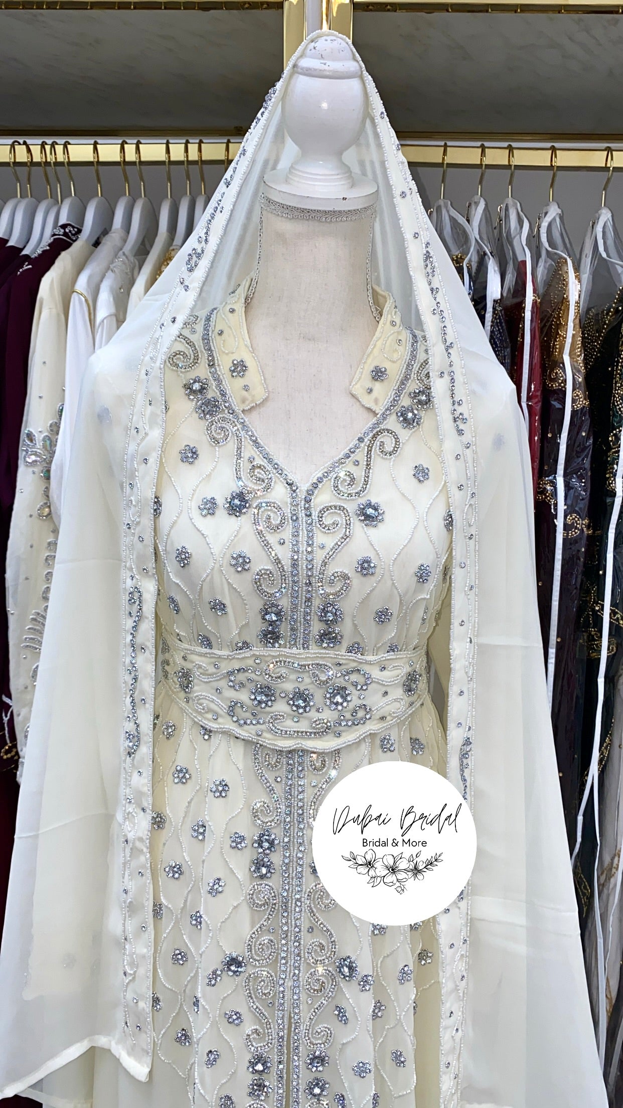 Frost Collection: Hail Nikkah Abaya (White)