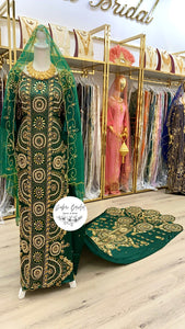 SHAMSA Green Satin Bridal Dirac