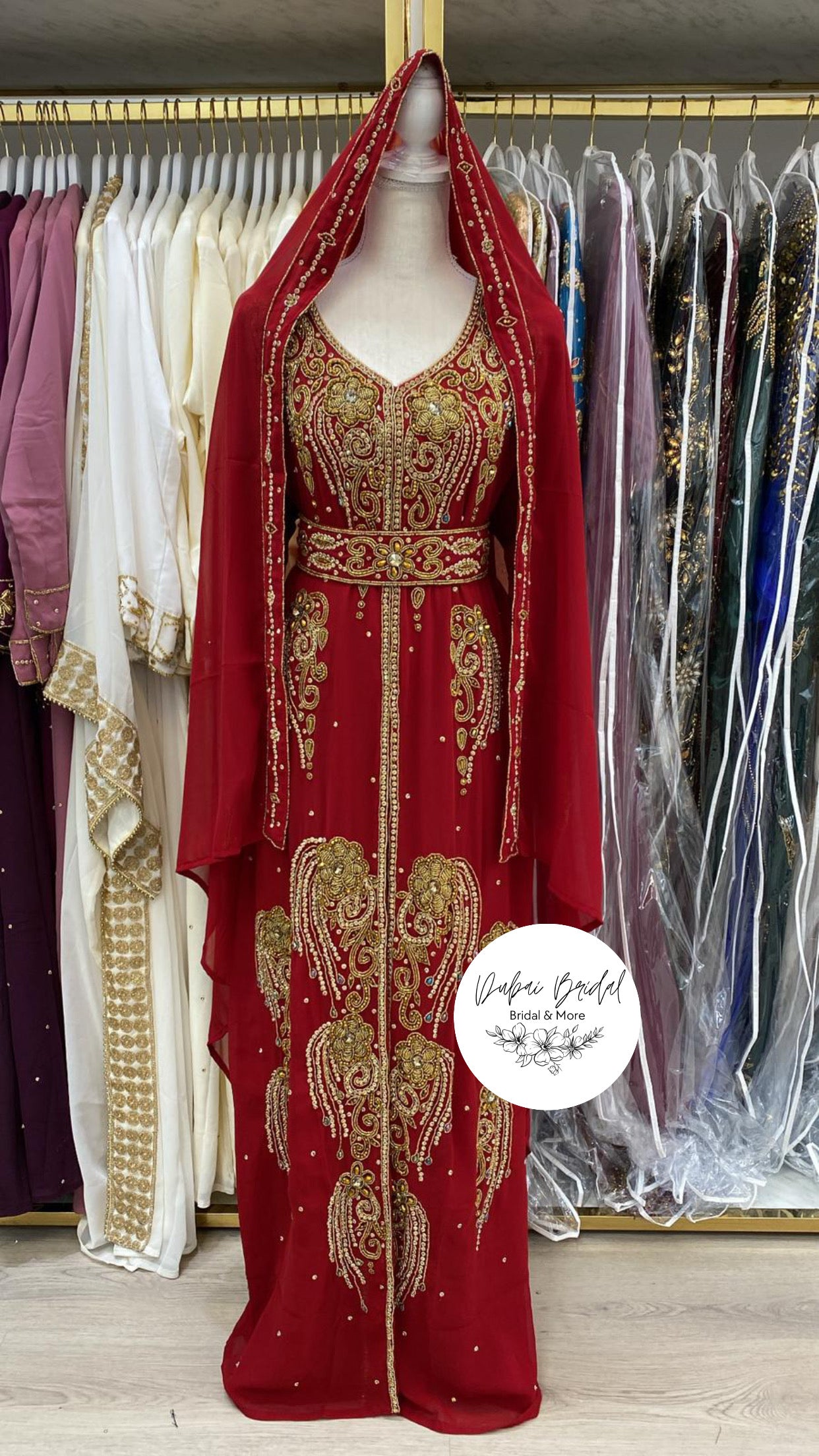 Hind Nikkah Abaya (red)