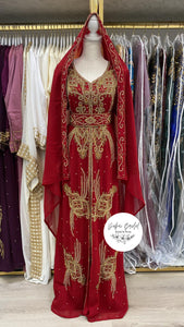 Amirah Nikkah Abaya (red)