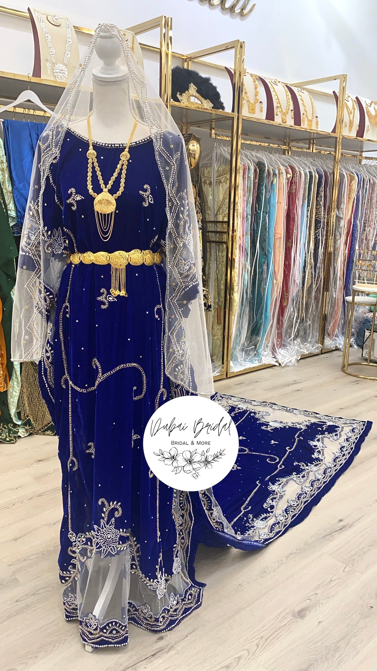 AMIRAH No.1 Velvet Royal Blue Bridal Dirac