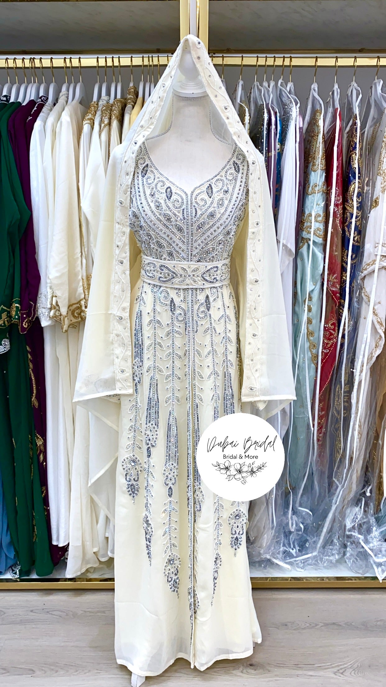 Crown Nikkah Abaya (Silver)