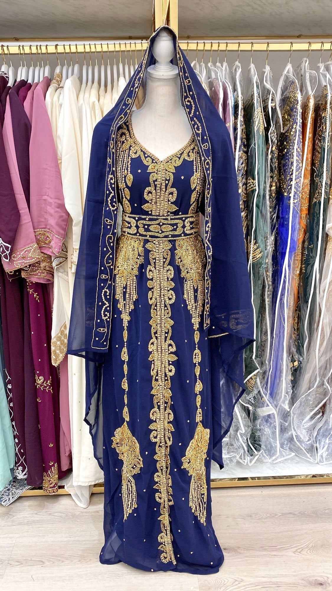 Nour Nikkah Abaya (navy blue)