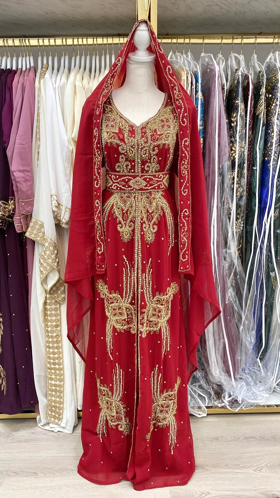 Yara Nikkah Abaya (red)