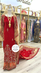 AMIRAH No. 3 Red Velvet Bridal Dirac