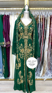 Peacock Nikkah Abaya (Green)