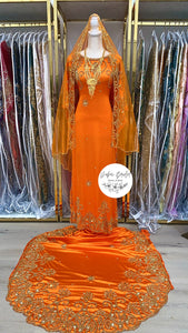 LAYLA Orange Satin Bridal Dirac