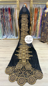 SHAMSA Black Satin Bridal Dirac