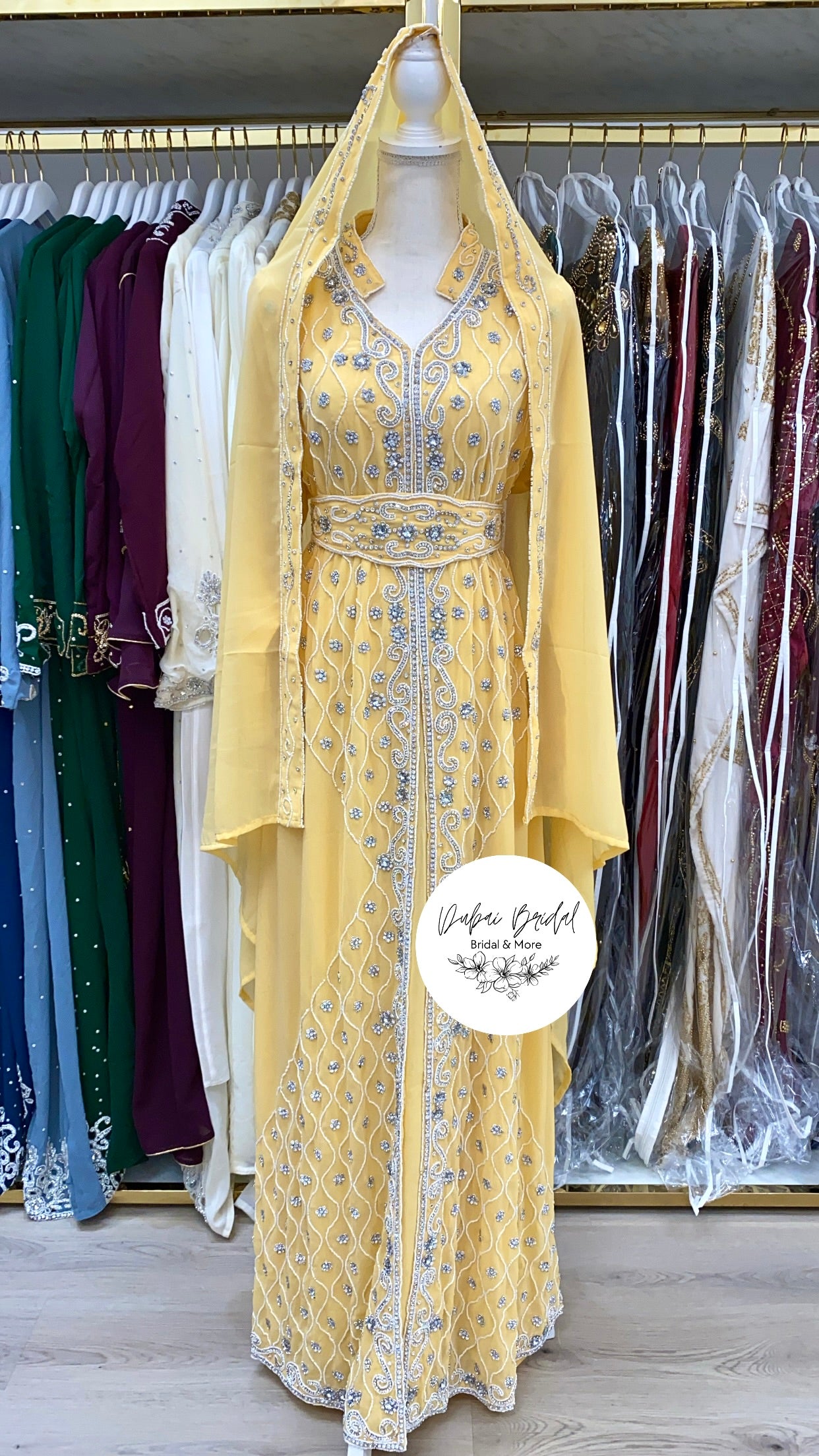 Frost Collection: Hail Nikkah Abaya (Light Gold)