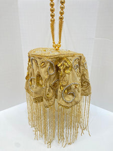 Gold Velvet Bridal Bag