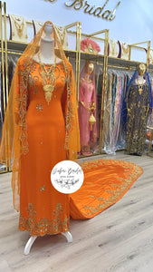 LAYLA Orange Satin Bridal Dirac