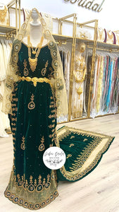 AMIRAH No. 2 Emerald Velvet Bridal Dirac