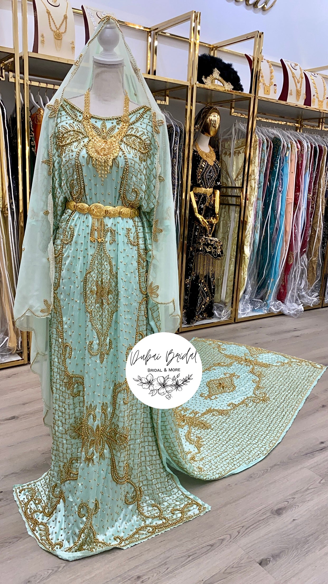 FARAH Satin Mint Bridal Dirac