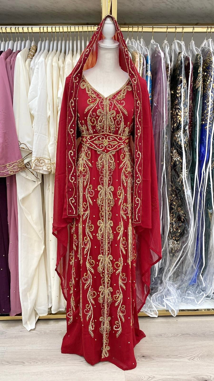 Asma Nikkah Abaya (red)