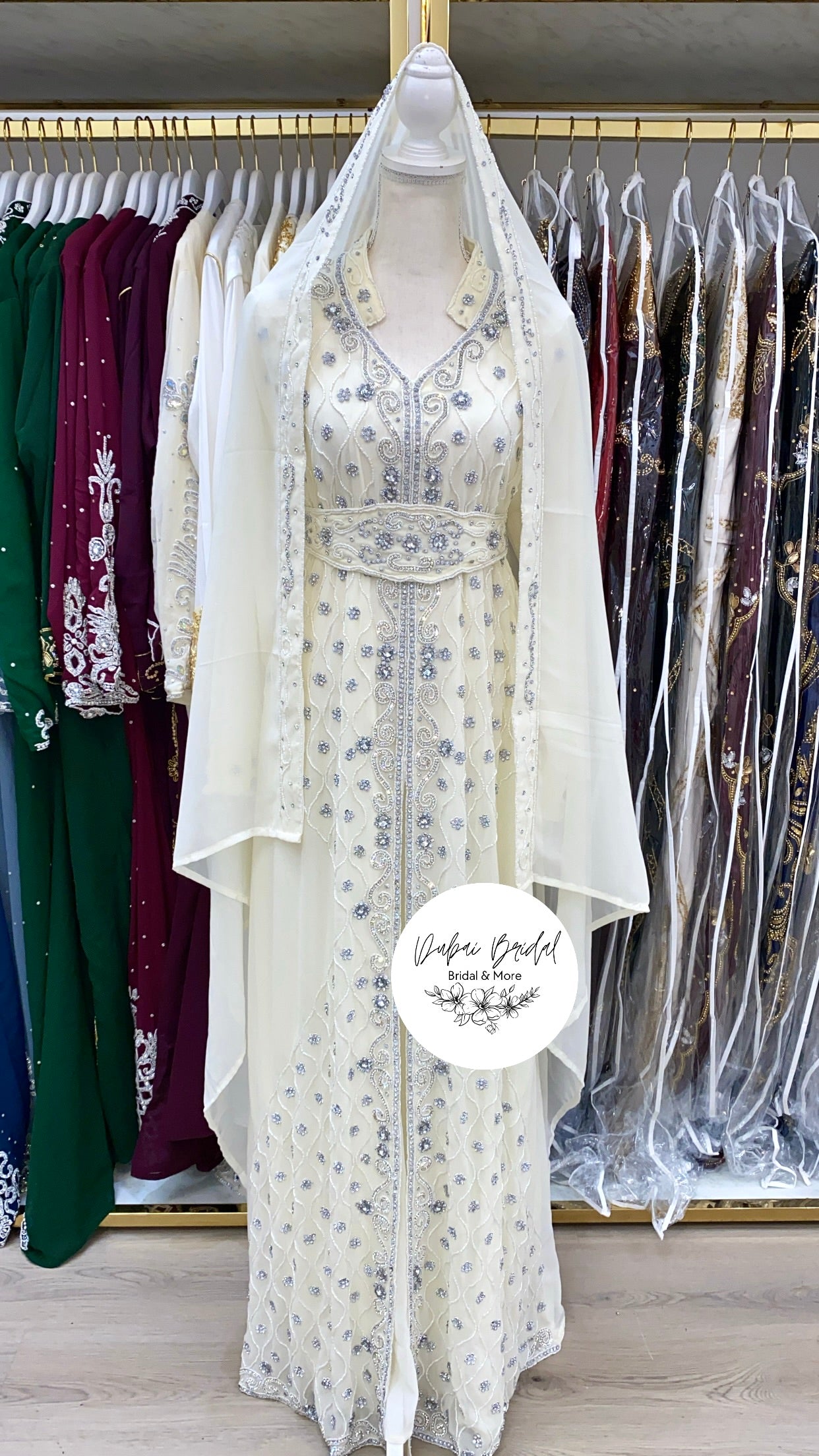 Frost Collection: Hail Nikkah Abaya (White)