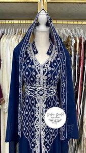 Frost Collection: Hail Nikkah Abaya (Navy Blue)