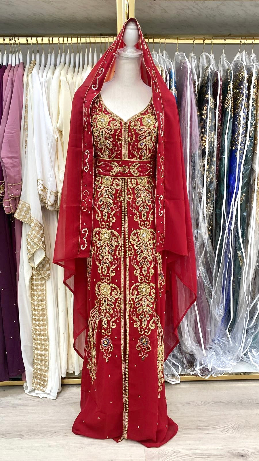 Leena Nikkah Abaya (red)