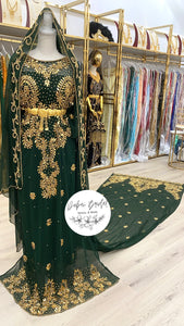 FADUMA Chiffon Green Bridal Dirac