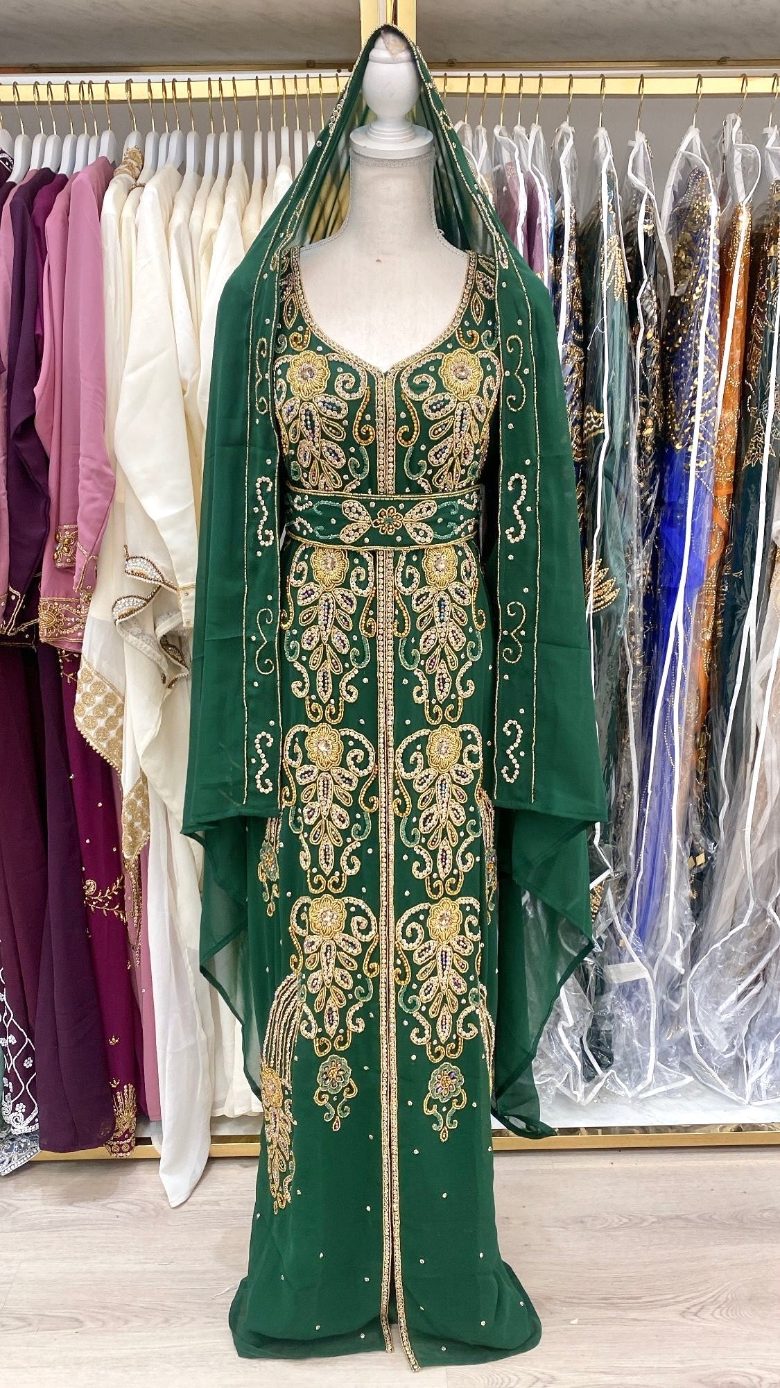 Leena Nikkah Abaya (green)