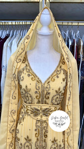 Peacock Nikkah Abaya (Light Gold)