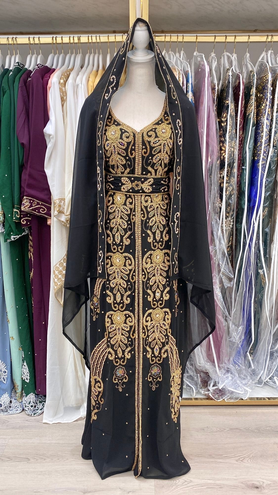 Leena Nikkah Abaya (black)