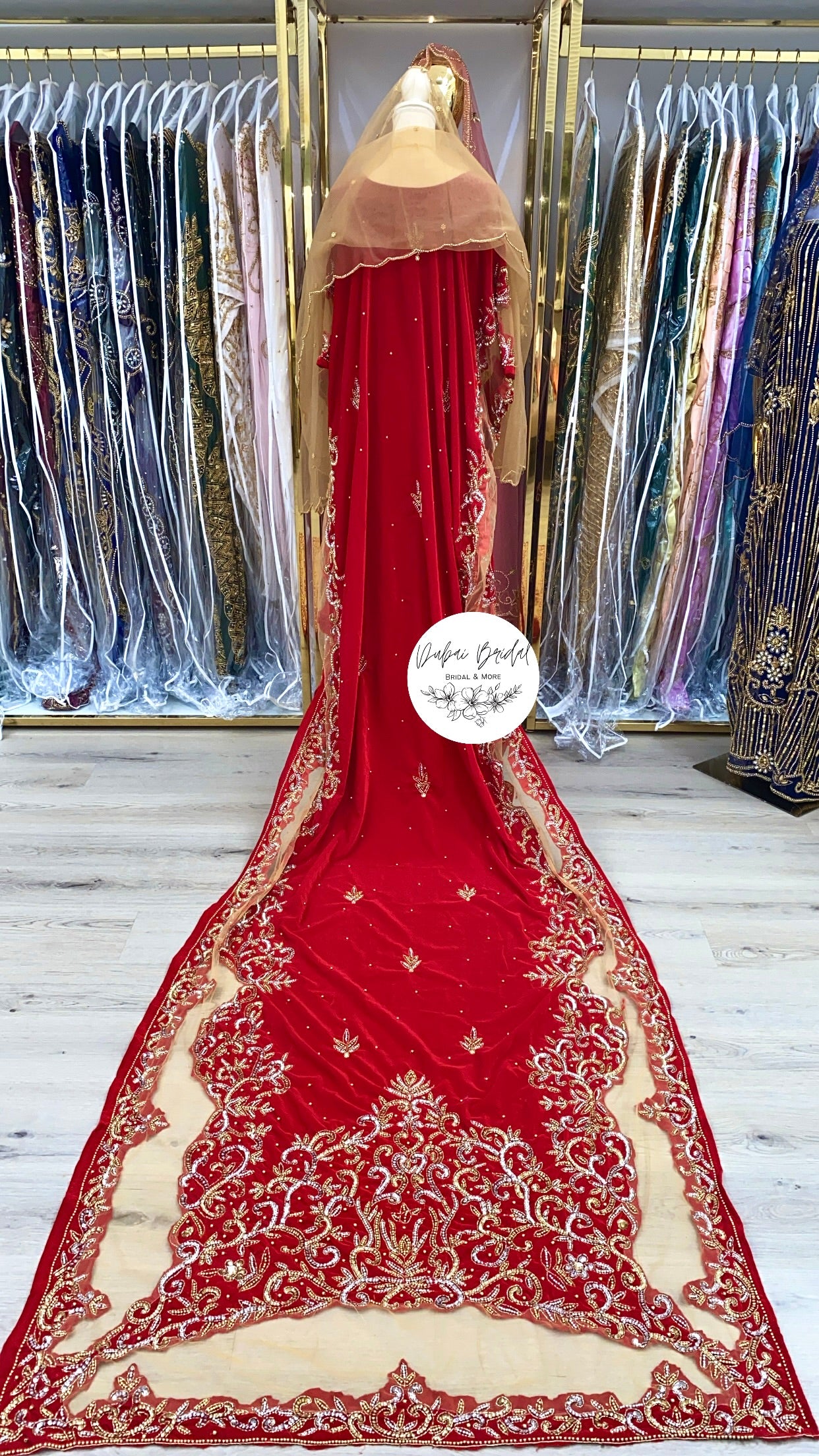 AMIRAH No. 3 Red Velvet Bridal Dirac