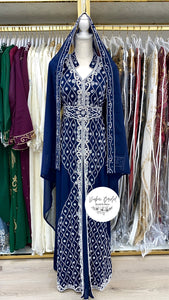 Frost Collection: Hail Nikkah Abaya (Navy Blue)