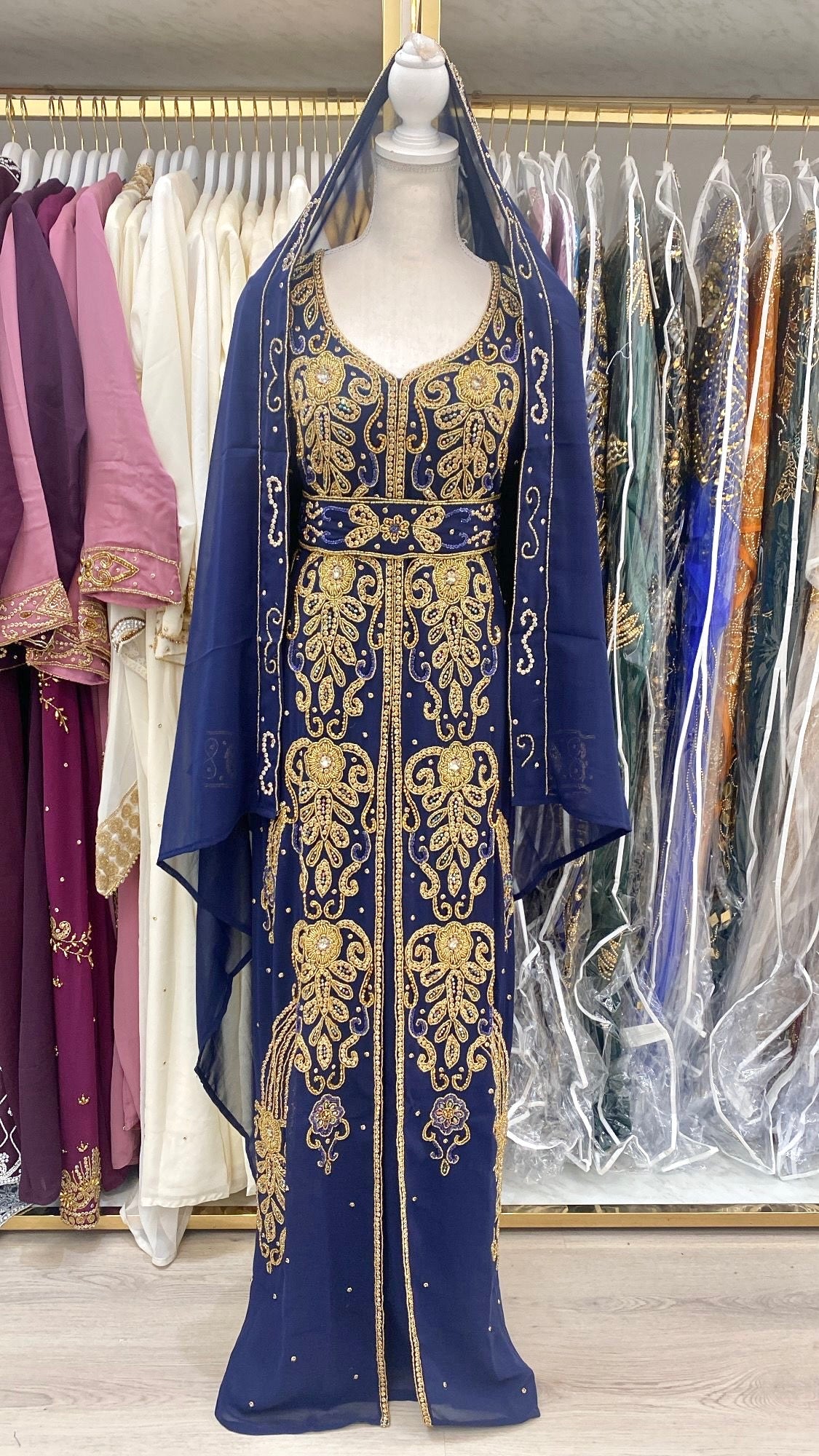 Leena Nikkah Abaya (navy blue)