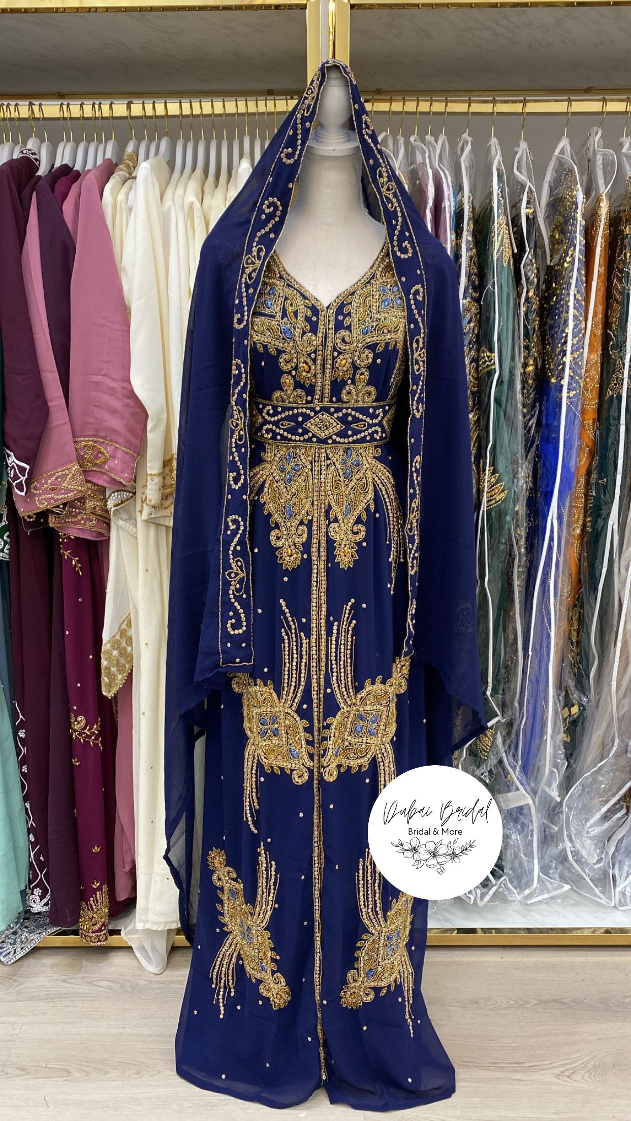Amirah Nikkah Abaya (navy blue)