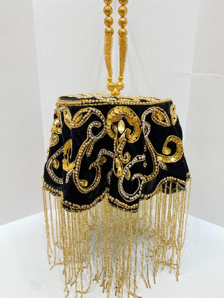 Black Velvet Bridal Bag