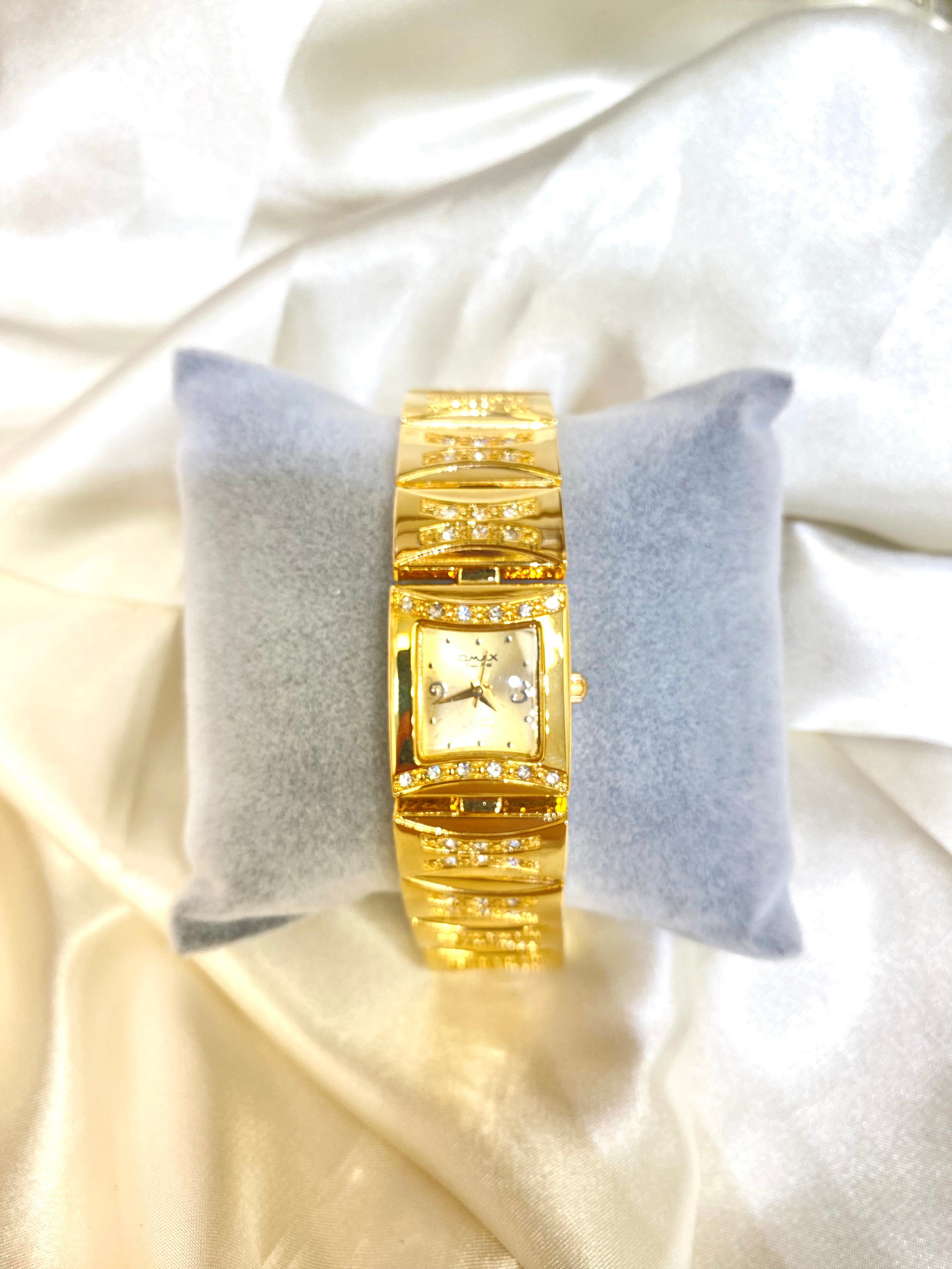 Gold Square Watch