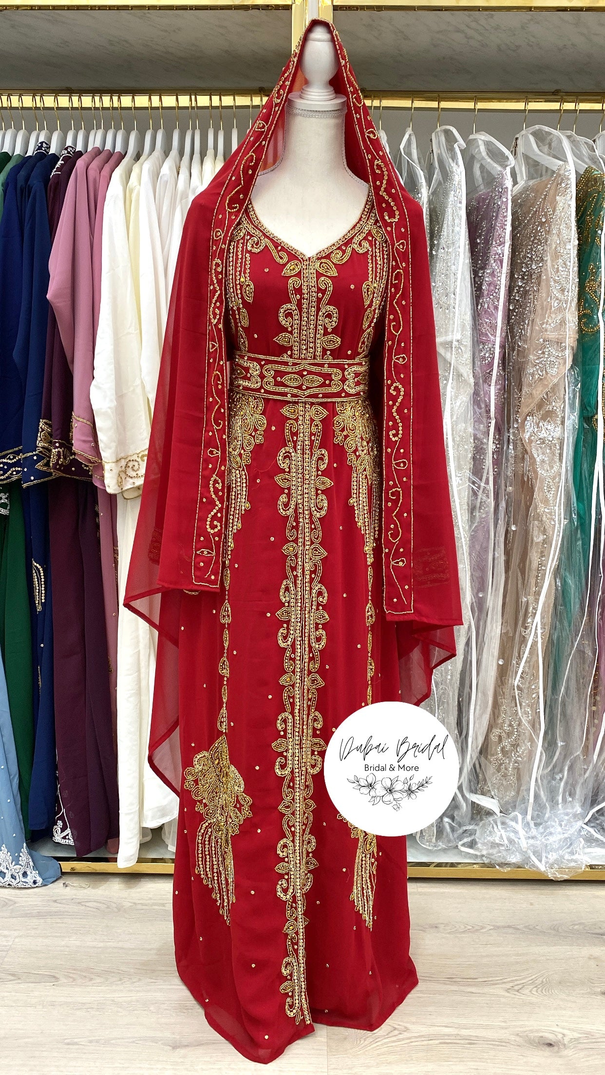 Nour Nikkah Abaya (red)