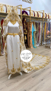 AYAAN Satin + Lace White Bridal Dirac