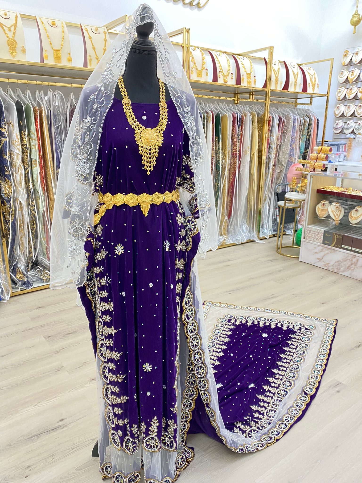 AMIRAH No.2 Purple Velvet Bridal Dirac