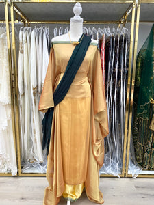 Gold & Dark Green Bridesmaids Dirac