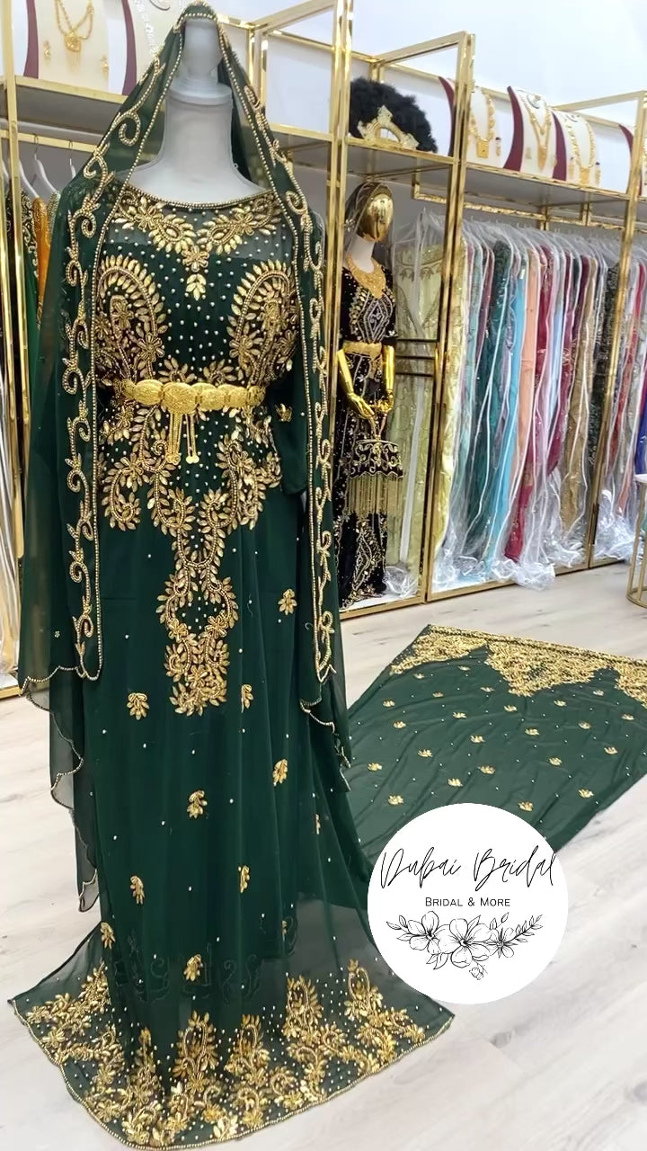 FADUMA Chiffon Green Bridal Dirac