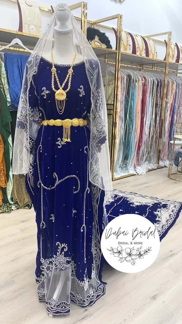 AMIRAH No.1 Velvet Royal Blue Bridal Dirac