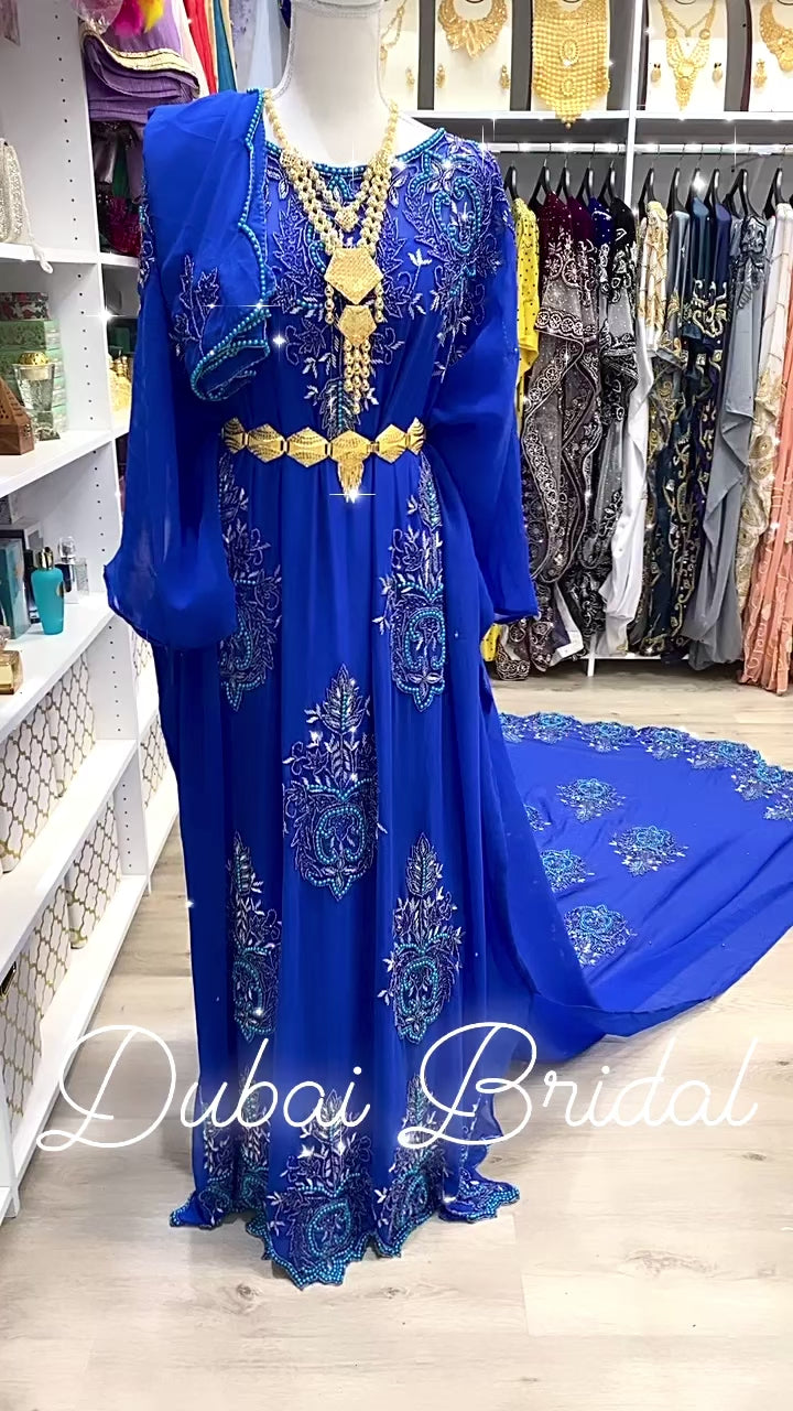 Blue Beaded Bridal Dirac