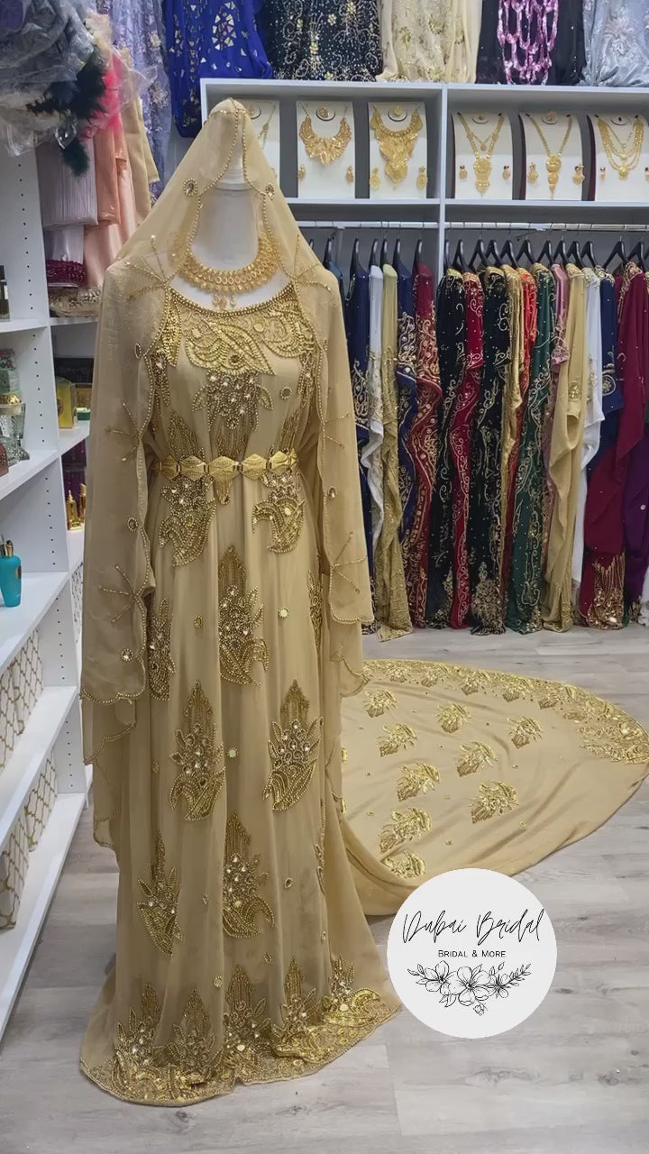 BILAN Gold Chiffon Bridal Dirac