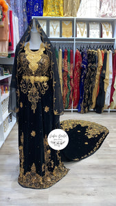 ZAINAB Black Velvet Bridal Dirac