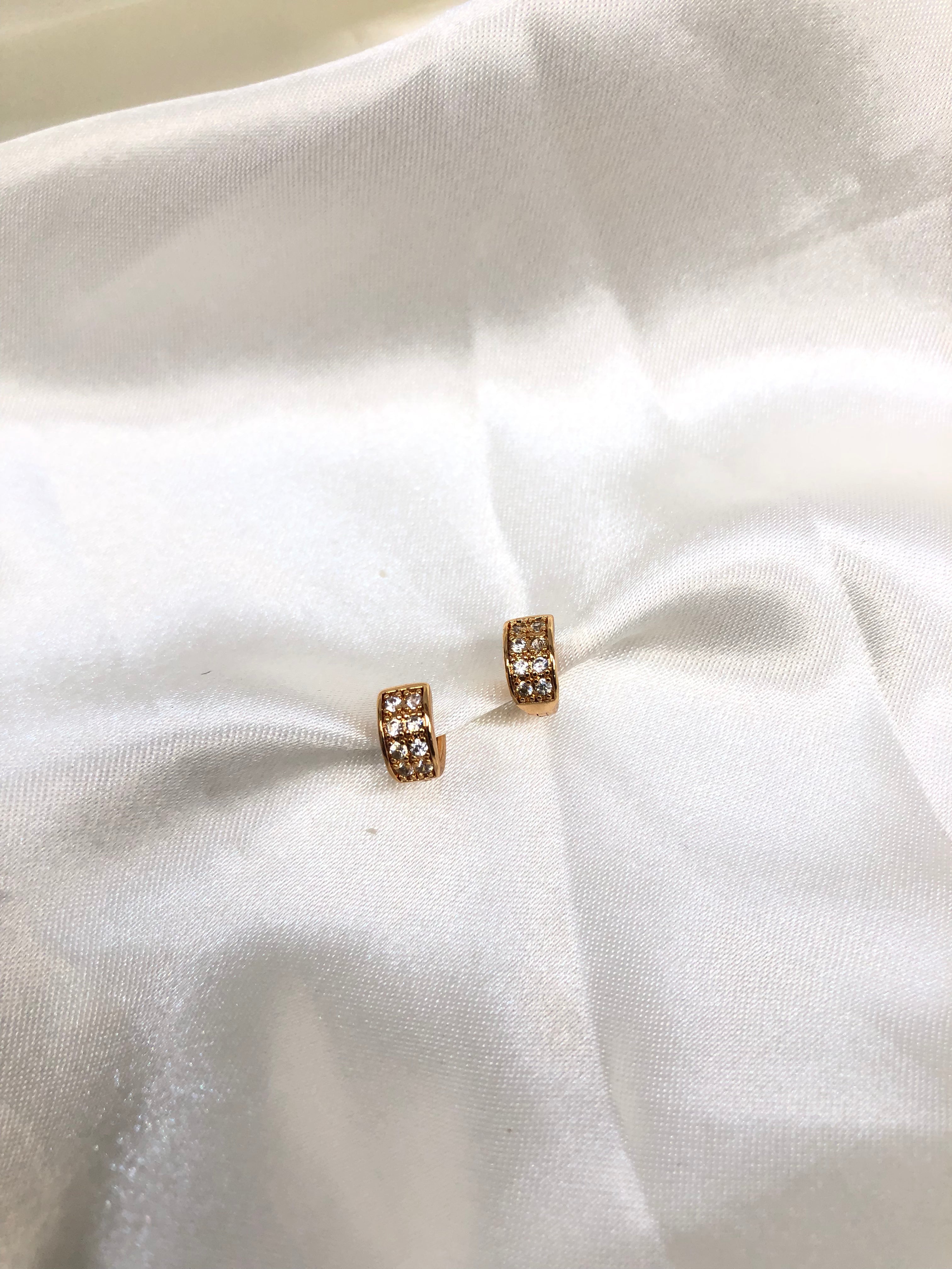 Mini Diamond Hoop Earrings