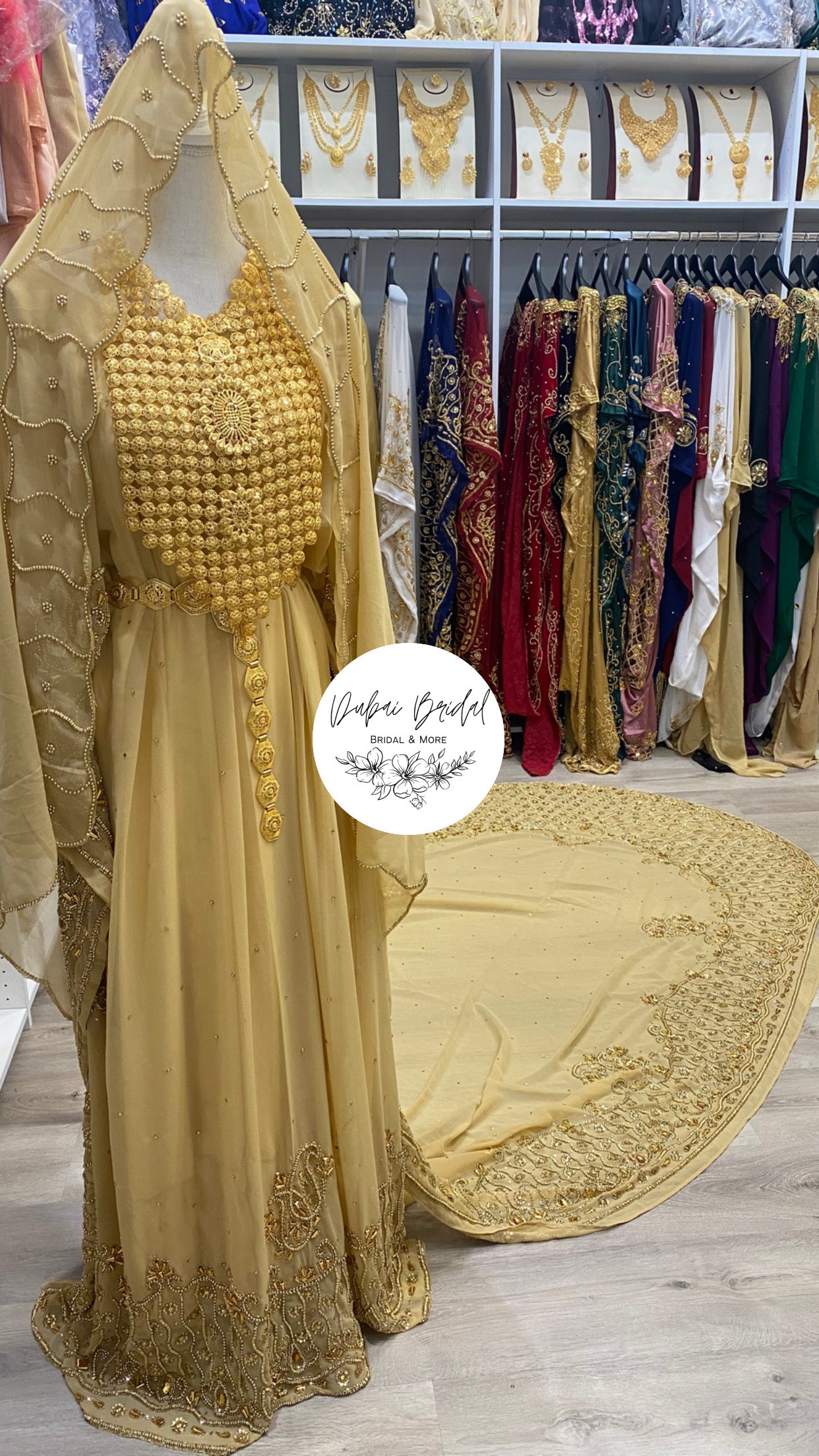 KHADIJAH Gold Chiffon Bridal Dirac