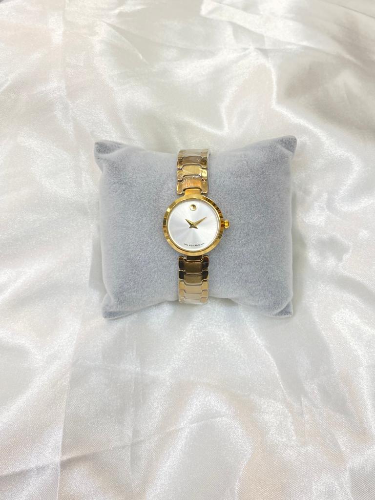 Small Gold & White Mo Watch