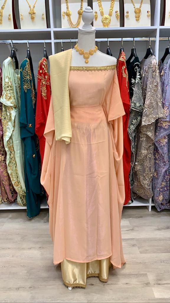 Peach & Gold Bridesmaid Dirac