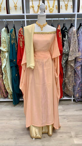 Peach & Gold Bridesmaid Dirac