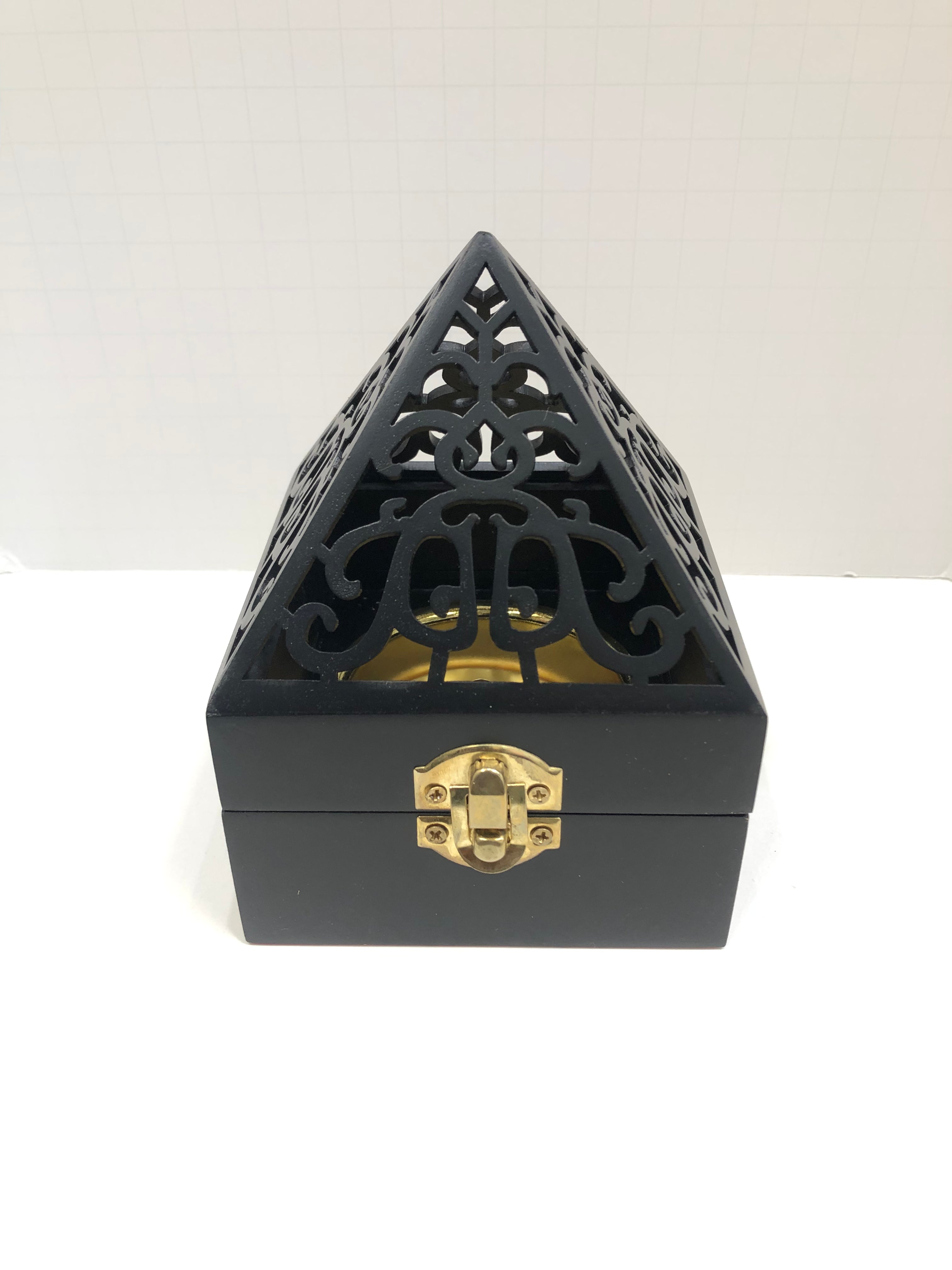 Black Pyramid Incense Burner