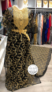 Black & Gold Lace Bridal Dirac