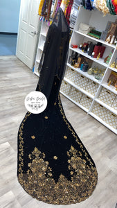 ZAINAB Black Velvet Bridal Dirac