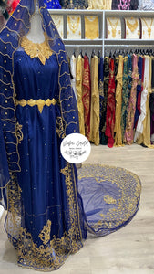 KHADIJAH Navy Blue LACE Bridal Dirac