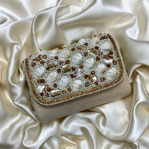 Cream Pearl SeaGlam Clutch